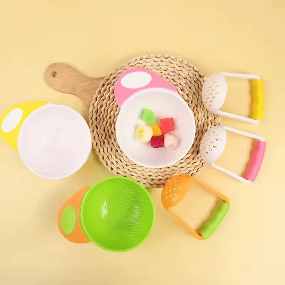 Ensemble bol à purée et à servir portable pour bébé