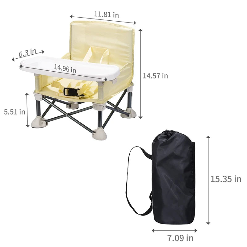 Portable Infant High Chair – Children’s Adjustable Height Seat