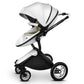 Poussette bébé 2 en 1 de luxe en cuir PU – Poussette surélevée pour nouveau-né