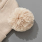 Cute Double Pom Baby Knit Hat Winter Set 5Pcs