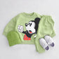 Mickey Print 2-Piece Set – Kids Cartoon Long Sleeve Top & Sweatpants
