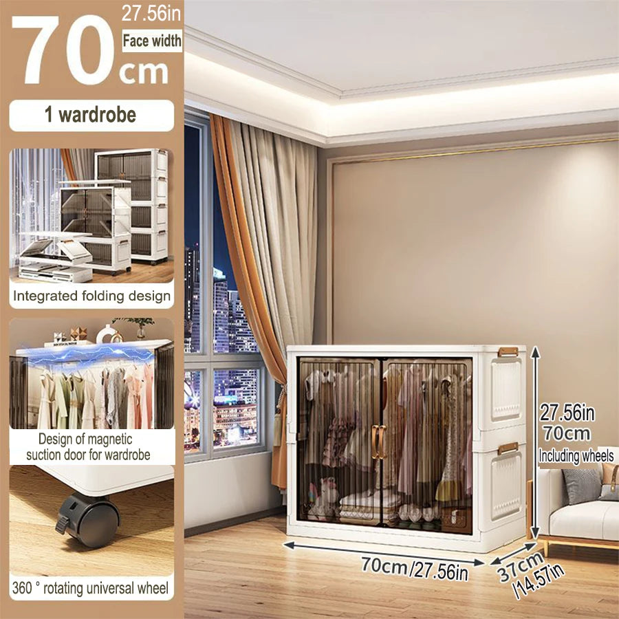 Home Storage Cabinet – Foldable Wardrobe Organizer