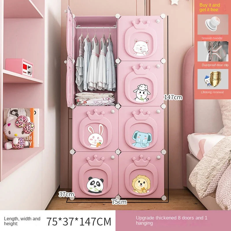 Armoire moderne pour enfants – Placard et rangement pliables en plastique