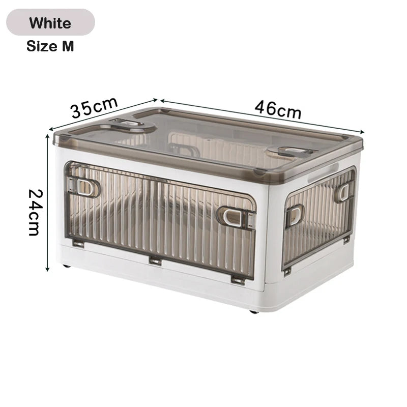 Boîte de rangement pliable BGRORIO – Modèle à roulettes et empilable