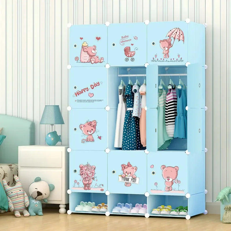 Armoire de rangement pour chambre d'enfant – Étagères en plastique pour tout-petits