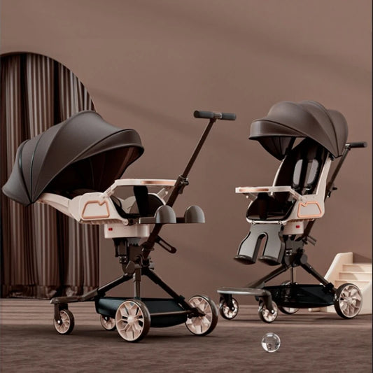 Travel Folding Baby Stroller – Sit & Lie, Four-Wheel Shock Absorbing