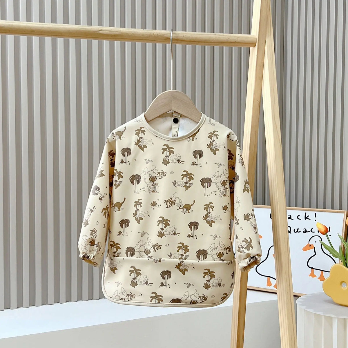 Tablier d'allaitement et d'art pour bébé à manches longues, doux et imperméable, collection 2025