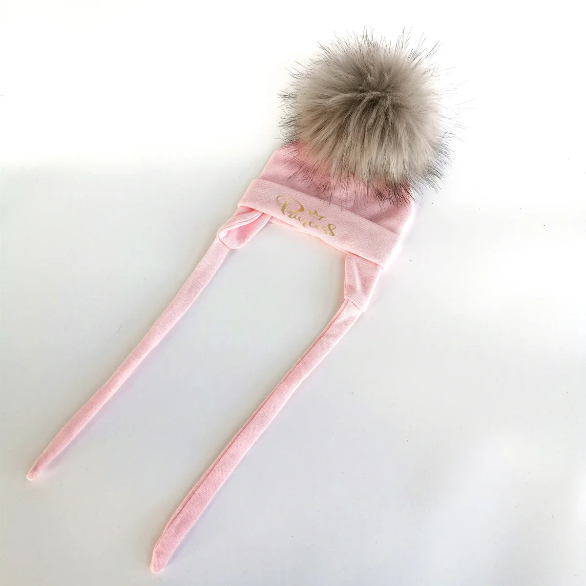 Newborn Winter Cotton Beanie Pom Pom Hat for Babies