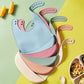 Bavoir bébé ajustable en silicone souple imperméable (sans BPA)