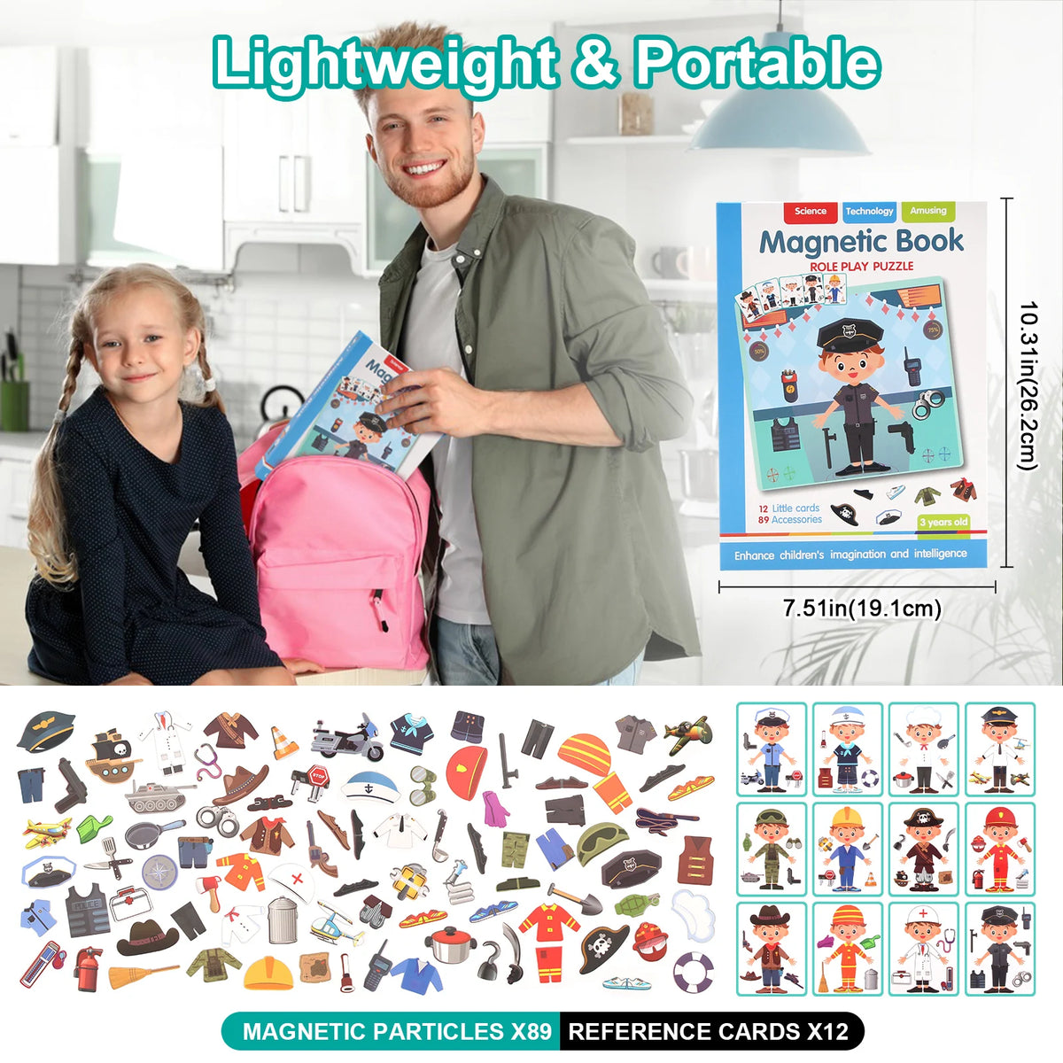 Livre de puzzles magnétiques 3D – Jeu éducatif pour enfants