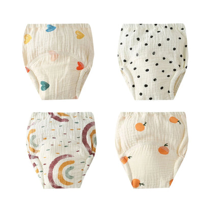Culottes d'apprentissage pour bébé en gaze de coton doux