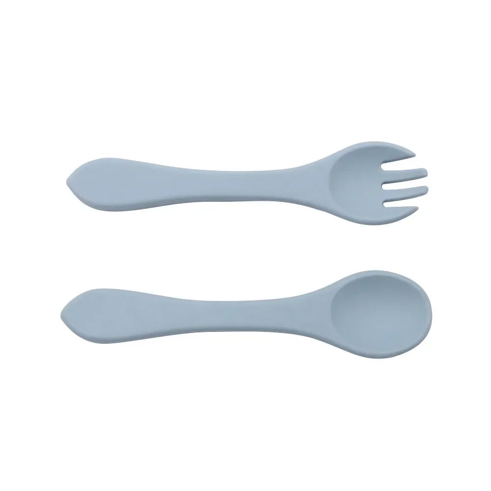 Toddler Meal Set – Non-Slip Silicone Bowl, Spoon & Fork