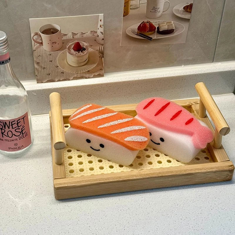 Toddler Bath Fun – 1/2PCS Cute Sushi Shower Sponge