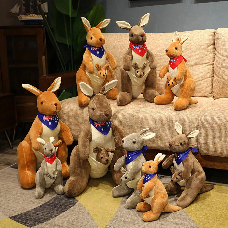 Simulation Kangaroo Plush – Mum & Baby