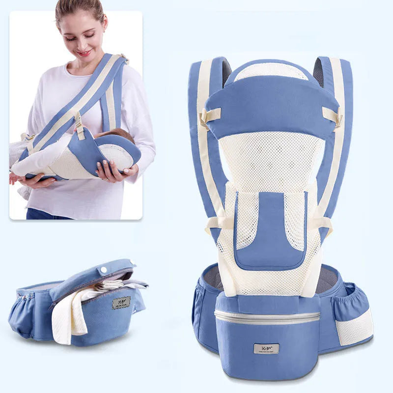 Porte-bébé ergonomique face au ventre avec assise de hanche – Idéal pour les voyages