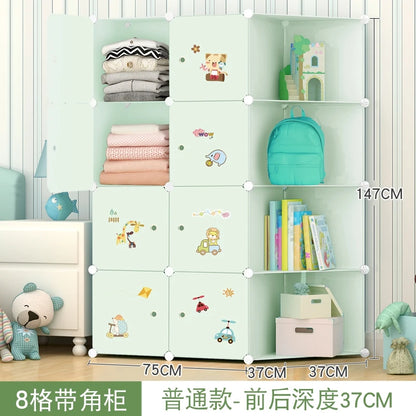 Armoire en plastique pour enfants – Organisateur de vêtements moderne et minimaliste