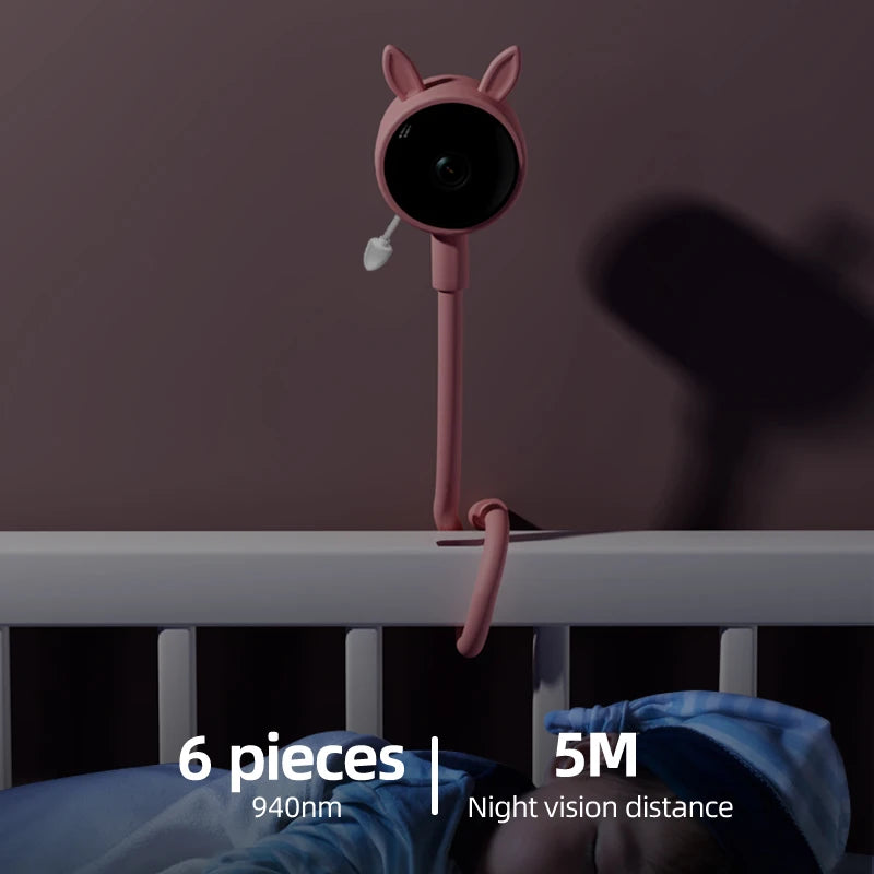 Baby Monitor with Night Vision, Temperature, and Sound Detection