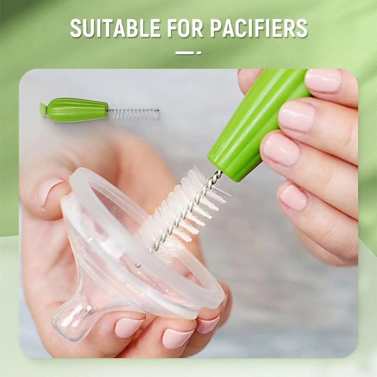 actus Baby Bottle Brush Set | 4-Piece Cleaning Kit for Bottles & Straws