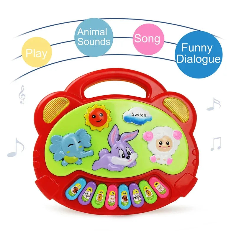 Piano pour enfants avec dessins animés, lumières et sons d'animaux