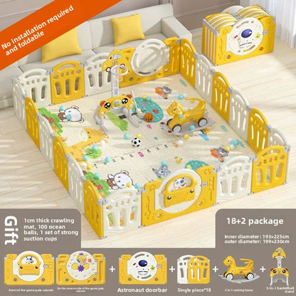 Foldable Baby Playpen with Crawling Mat – Safe & Ready to Use