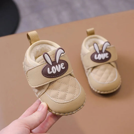 Baby Girls Boys Snow Boots Children Autumn Winter Outdoor Shoes Non-slip Soft Sole Kids Plush Boots Cartoon Infant Toddler Shoes
