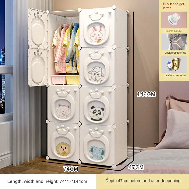 Armoire moderne pour enfants – Placard et rangement pliables en plastique