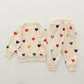 Ensemble bébé printemps/automne 2 pièces – Haut à manches longues et pantalon « Love Balloon »