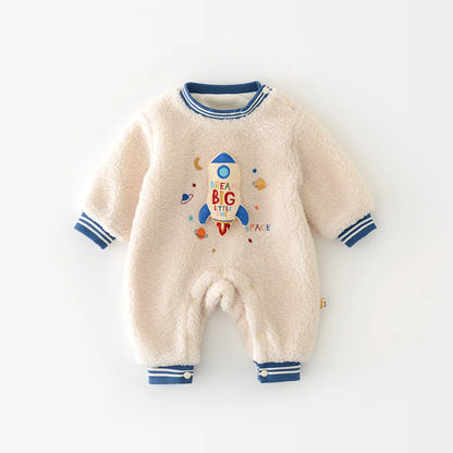 Combinaison bébé en polaire épaisse pour filles