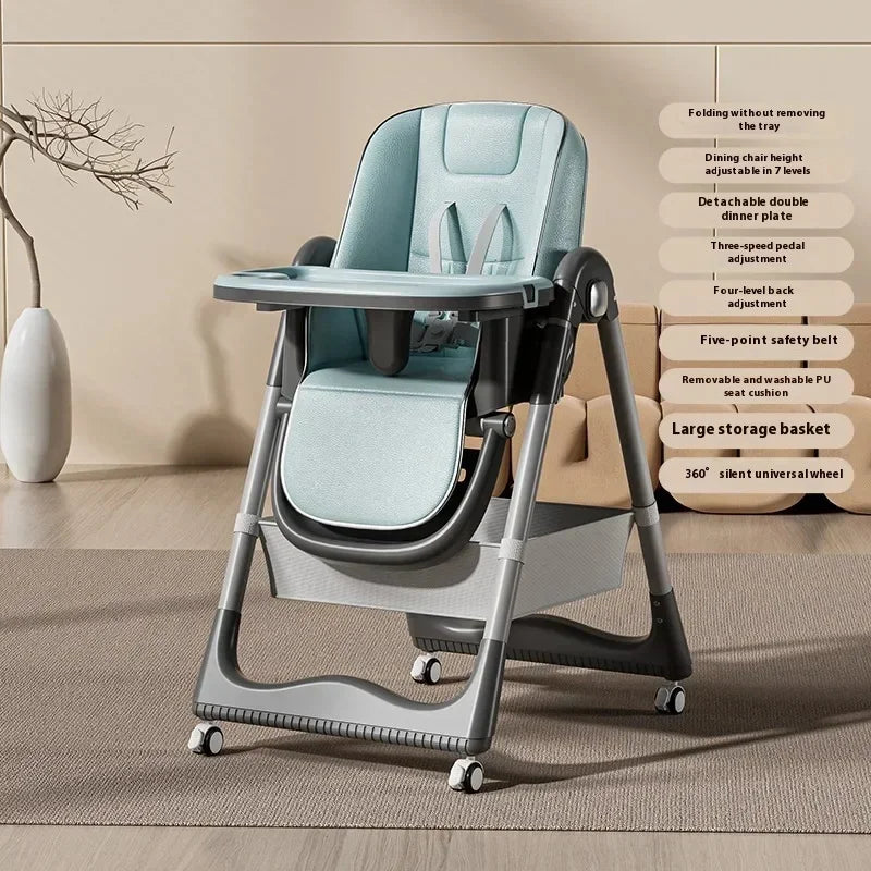 Chaise haute pliable pour bébé – Siège repas et siège de sol multifonctionnel pour enfants