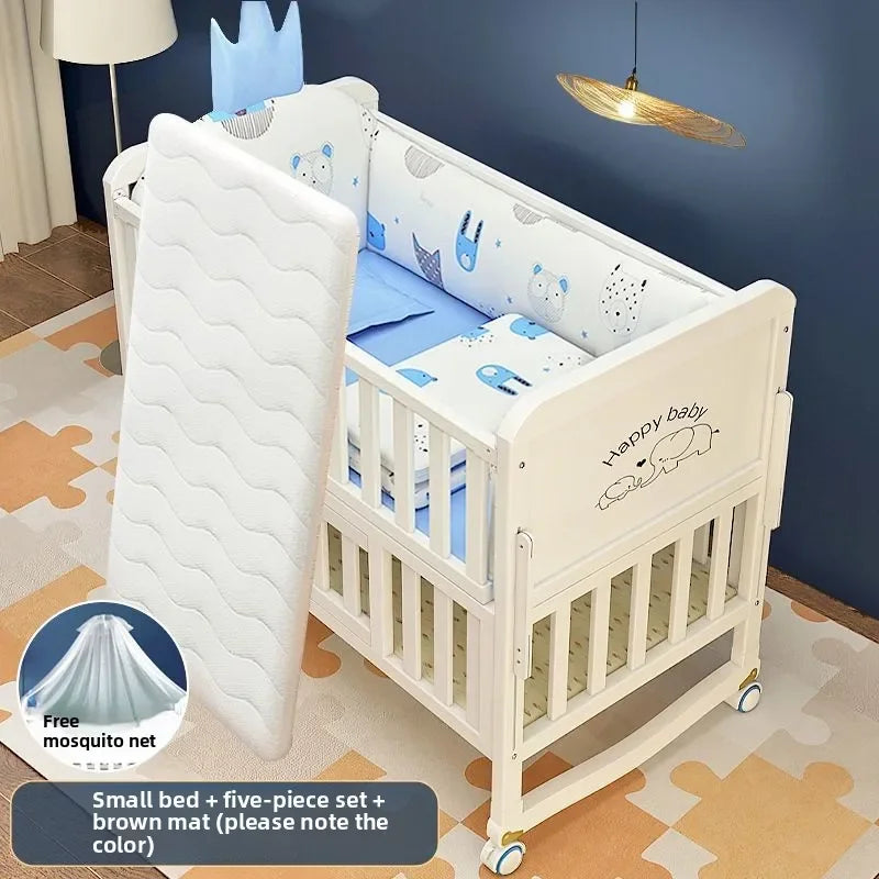 Convertible Baby Crib – Luxury Nest Bed with Mobility