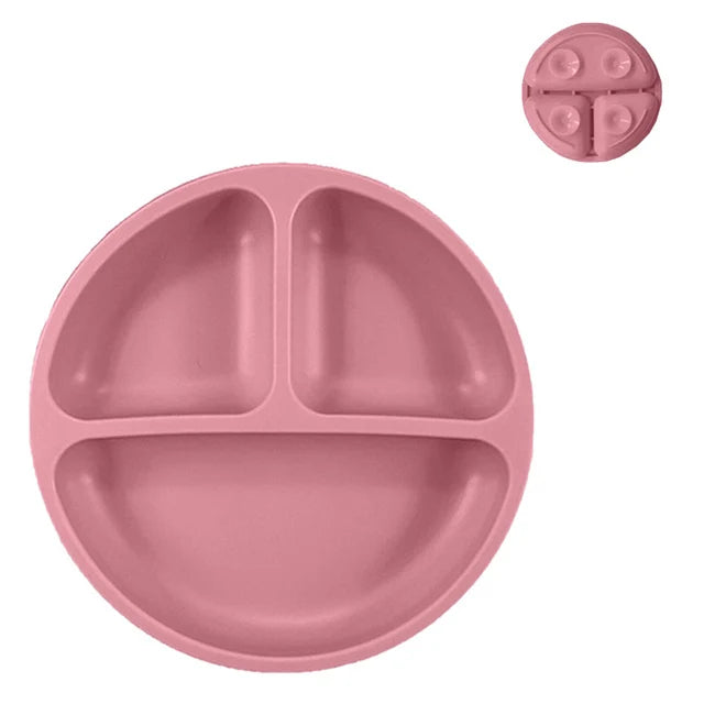 Baby Suction Plate Set – 5P Silicone Bowl, Cup & Utensil