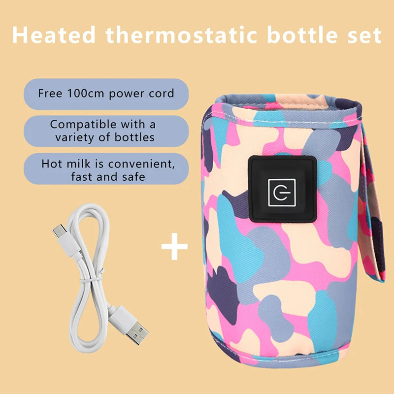 Portable USB Bottle Warmer | Insulated Travel Bag for Baby Feeding