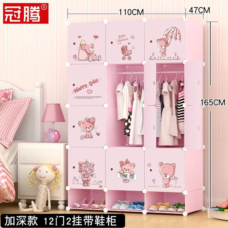 Armoire de rangement pour chambre d'enfant – Étagères en plastique pour tout-petits