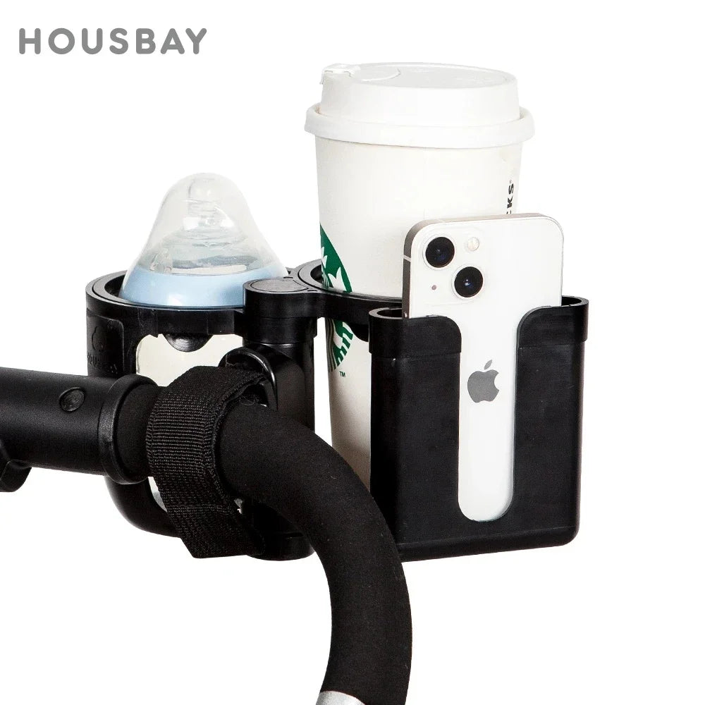 Universal Stroller 2-in-1 Cup & Phone Holder – Baby Pram Accessory