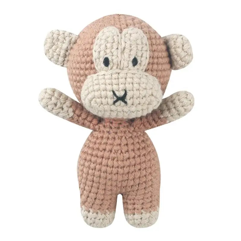 Peluche animal tricotée – Jouet doux pour dormir les bébés