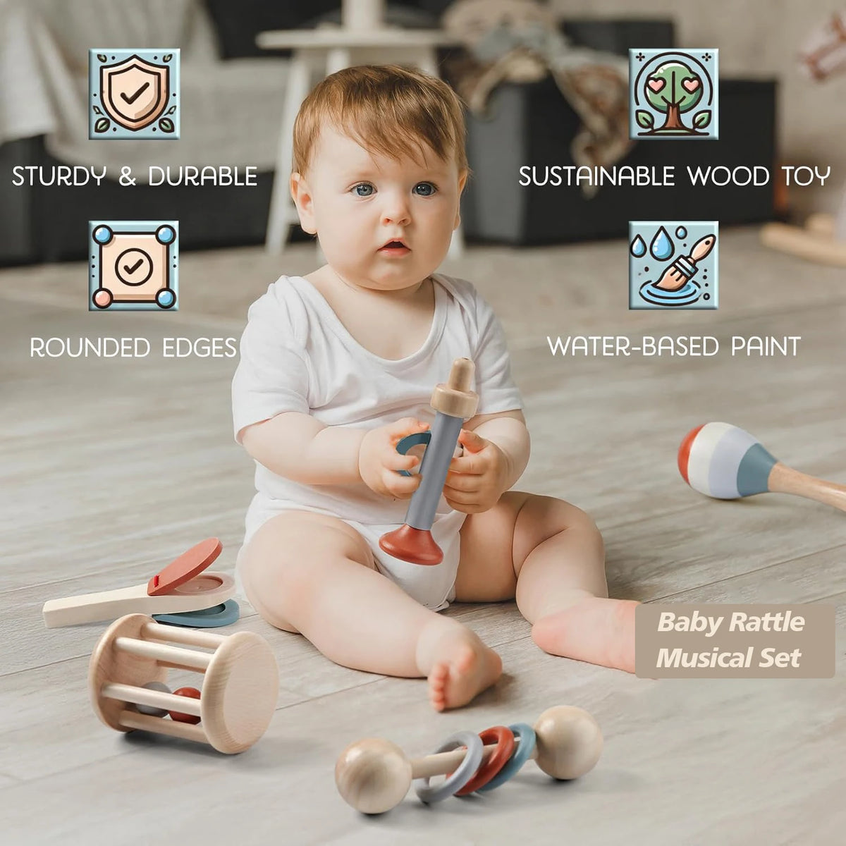 Cloches à main colorées à 8 notes – Apprenez et jouez !