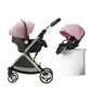Luxury High-View Baby Stroller – Egg-Shaped Seat, One-Hand Recline, Compact Pram