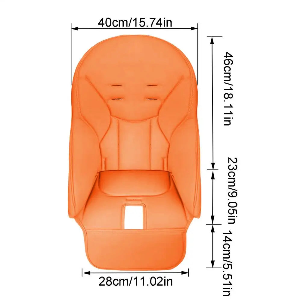 Baby Highchair Cover – Non-Slip PU Leather Cushion Pad