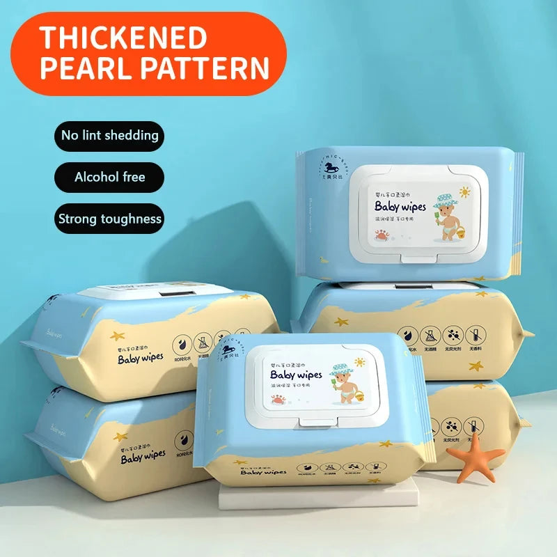 1 à 5 lingettes humides pour bébé – Sans alcool, sans parabènes, pour le corps et les mains