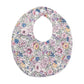 Flower Print Cotton Baby Bib – Adjustable Snap Bandana
