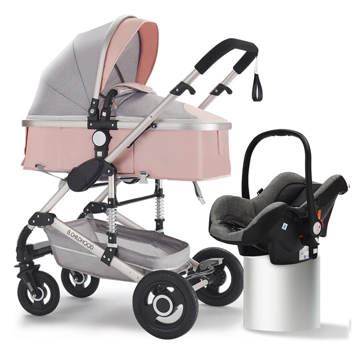 3-in-1 Foldable Baby Stroller – High Landscape, All-Season Carriage