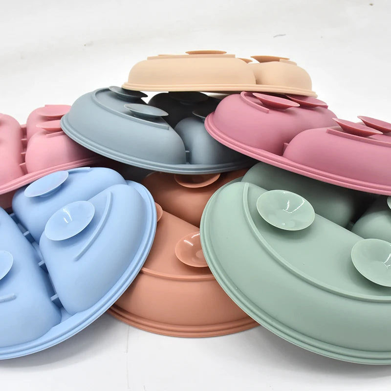 Baby Suction Plate Set – 5P Silicone Bowl, Cup & Utensil