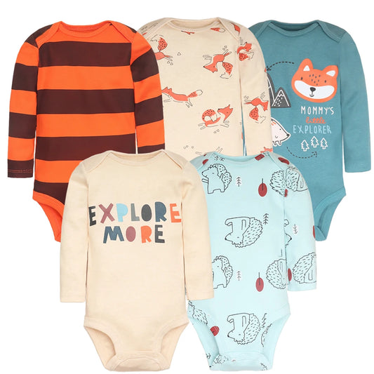 Combinaison bébé printemps-automne 2023 – Combinaison 100 % coton à motifs de dessins animés pour nouveau-nés