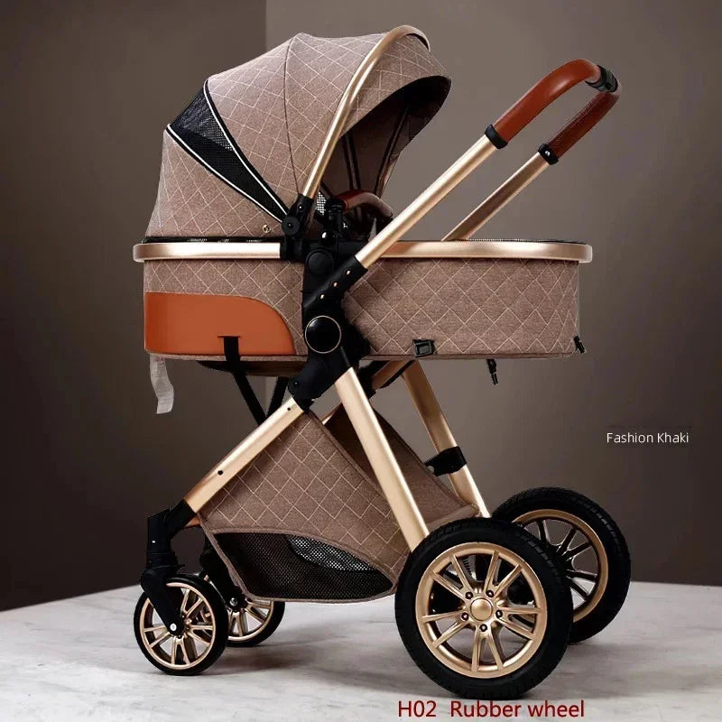 2025 High Landscape 3-in-1 Luxury Baby Stroller & Carriage – Infant Cradle