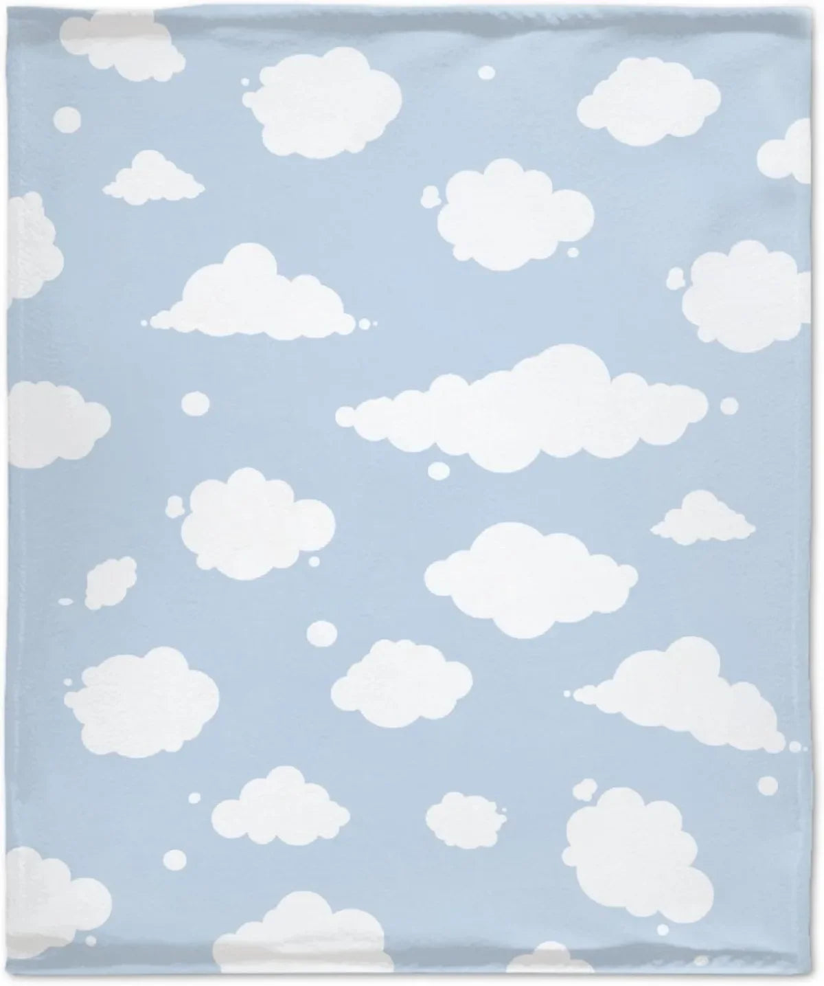 Cloud Throw Blanket, Blue and White Gift for Girl and Boy, Lightweight Super Soft Suitable for Sofa, Chairs, Bed for Kid