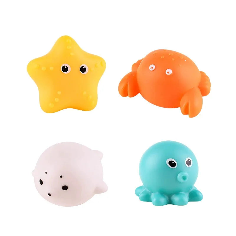 9pcs Floating Light-Up Animal Bath Toys for Kids