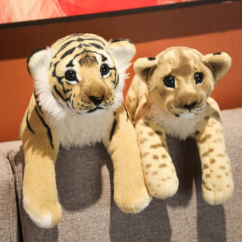 Peluche Lion, Tigre et Léopard – Jouet en peluche doux pour enfants