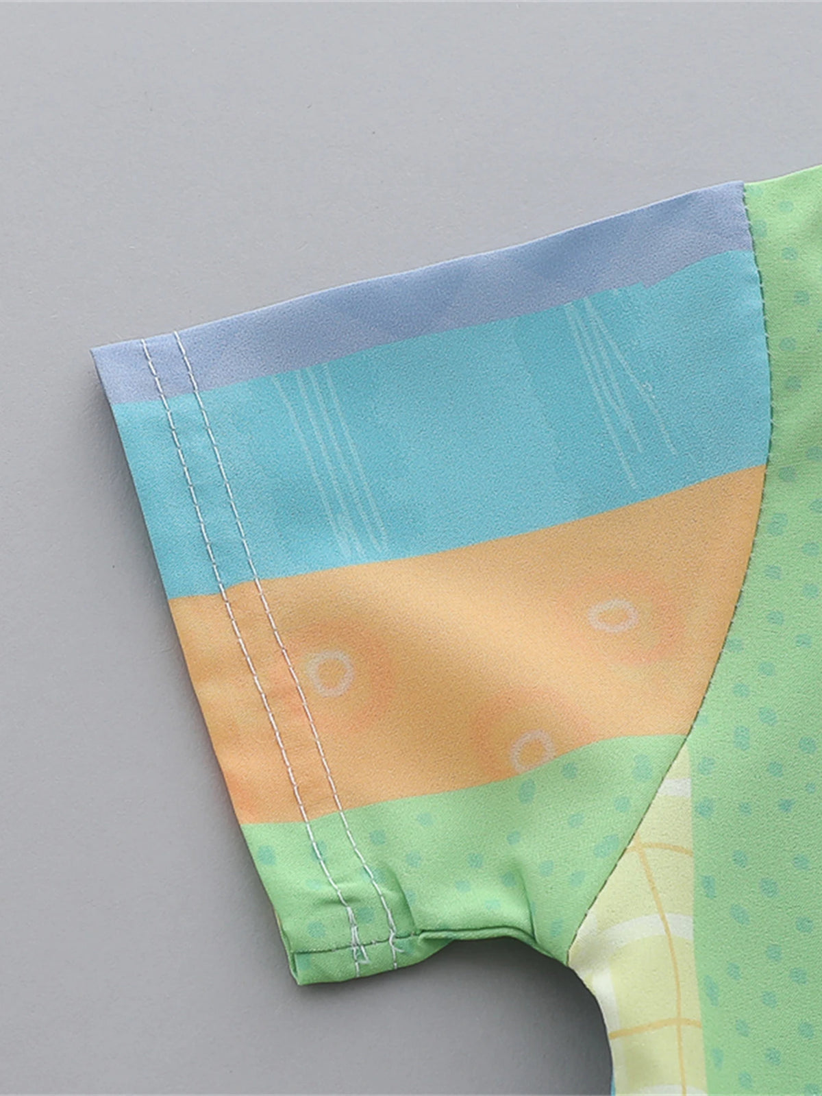 2-Piece Baby Summer Outfit – Vertical Stripe Shirt & Shorts Set