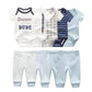 9-Piece Newborn Clothing Set – Cotton Cartoon Bodysuits & Pants