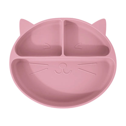 Ensemble repas pour tout-petits – Assiette et bol antidérapants en silicone à motifs.